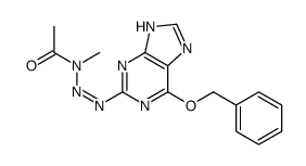 N-methyl-N-[(6-phenylmethoxy-7H-purin-2-yl)diazenyl]acetamide结构式