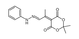 5-(1,2-diaza-4-methyl-1-phenylbutadien-4-ylidene)-2,2-dimethyl-1,3-dioxan-4,6-dione结构式