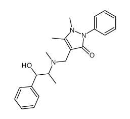 2,3-Dimethyl-4-[N-methyl-N-(threo-α-methyl-β-hydroxyphenylethyl)-aminomethyl]-1-phenyl-3-pyrazolin-5-on Structure