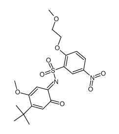 5-tert-butyl-4-methoxy-N-[[2-(2-methoxyethoxy)-5-nitrophenyl]sulfonyl]-o-benzoquinone imine结构式