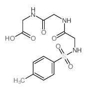 Glycine,N-[N-[N-[(4-methylphenyl)sulfonyl]glycyl]glycyl]- (9CI) structure