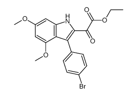 ethyl 2-[3'-(4''-bromophenyl)-4',6'-dimethoxyindol-2'-yl]glyoxylate Structure