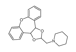 Piperidine, 1-((3a,12b-dihydrodibenzo(b,f)-1,3-dioxolo(4,5-d)oxepin-2- yl)methyl)- Structure