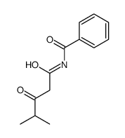 N-(4-methyl-3-oxopentanoyl)benzamide结构式