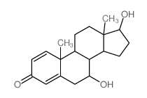 7,17-dihydroxy-10,13-dimethyl-6,7,8,9,11,12,14,15,16,17-decahydrocyclopenta[a]phenanthren-3-one结构式