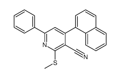 2-methylsulfanyl-4-naphthalen-1-yl-6-phenylpyridine-3-carbonitrile结构式