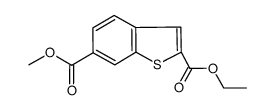 benzo[b]thiophene-2,6-dicarboxylic acid 2-ethyl ester 6-methyl ester结构式