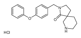 2-[(4-phenoxyphenyl)methyl]-2,9-diazaspiro[4.5]decan-1-one,hydrochloride Structure