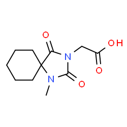 (1-Methyl-2,4-dioxo-1,3-diazaspiro[4.5]dec-3-yl)acetic acid Structure