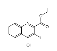 4-hydroxy-3-iodo-quinoline-2-carboxylic acid ethyl ester结构式