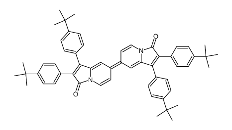 (E)-1,2,1',2'-Tetrakis-(4-tert-butyl-phenyl)-[7,7']biindolizinylidene-3,3'-dione结构式
