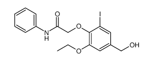 Acetamide, 2-[2-ethoxy-4-(hydroxymethyl)-6-iodophenoxy]-N-phenyl Structure