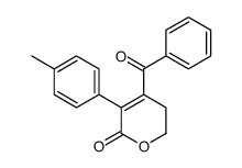 4-benzoyl-5-(4-methylphenyl)-2,3-dihydropyran-6-one结构式