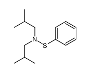 2-methyl-N-(2-methylpropyl)-N-phenylsulfanylpropan-1-amine结构式