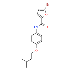 5-Bromo-N-[4-(3-methylbutoxy)phenyl]-2-furamide结构式