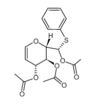 D-lyxo-Hex-5-enose, 2,6-anhydro-5-deoxy-, S-phenyl monothiohemiacetal, triacetate, (R)-结构式