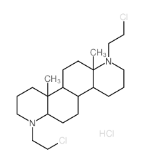 1,7-bis(2-chloroethyl)-4a,6a-dimethyl-2,3,4,4b,5,6,8,9,10,10a,10b,11,12,12a-tetradecahydroquinolino[6,5-f]quinoline,hydrochloride结构式