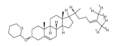[26,27-2H6]cholesta-5,24-dien-3β-ol 3-tetrahydropyran-2-yl ether Structure