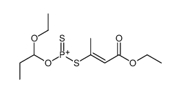 (4-ethoxy-4-oxobut-2-en-2-yl)sulfanyl-(1-ethoxypropoxy)-sulfanylidenephosphanium结构式