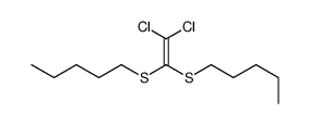 1-(2,2-dichloro-1-pentylsulfanylethenyl)sulfanylpentane Structure