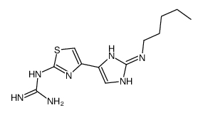 2-[4-[2-(pentylamino)-1H-imidazol-5-yl]-1,3-thiazol-2-yl]guanidine Structure