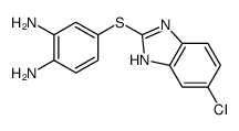 4-[(6-chloro-1H-benzimidazol-2-yl)sulfanyl]benzene-1,2-diamine结构式