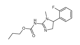 [5-(2-Fluoro-phenyl)-1-methyl-4,5-dihydro-1H-imidazol-2-yl]-carbamic acid propyl ester结构式