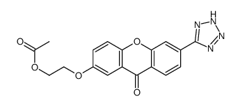2-[9-oxo-6-(2H-tetrazol-5-yl)xanthen-2-yl]oxyethyl acetate结构式