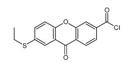 7-ethylsulfanyl-9-oxoxanthene-3-carbonyl chloride结构式