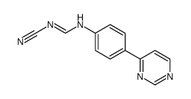 N-cyano-N'-(4-pyrimidin-4-ylphenyl)methanimidamide结构式