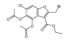 2-bromomethyl-3-carboethoxy-4,5-diacetoxy-6-chlorobenzofuran Structure