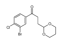 3'-BROMO-4'-CHLORO-3-(1,3-DIOXAN-2-YL)PROPIOPHENONE Structure