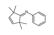 2,2,5,5-tetramethyl-N-phenylcyclopent-3-en-1-imine结构式