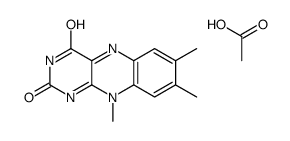 acetic acid,7,8,10-trimethylbenzo[g]pteridine-2,4-dione结构式