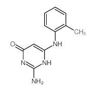 2-amino-6-[(2-methylphenyl)amino]-1H-pyrimidin-4-one结构式