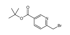 3-Pyridinecarboxylic acid, 6-(bromomethyl)-, 1,1-dimethylethyl ester结构式