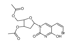 3',5'-di-O-acetyl-5-(2-bromovinyl)-2'-deoxyuridine结构式