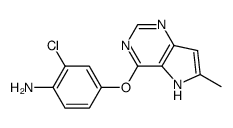2-chloro-4-[(6-methyl-5H-pyrrolo[3,2-d]pyrimidin-4-yl)oxy]aniline Structure