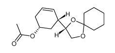 acetic acid (1R,5R)-5-[(2S)-1,4-dioxa-spiro[4.5]dec-2-yl]-cyclohex-3-enyl ester Structure