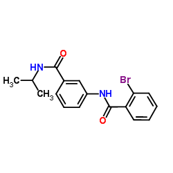 2-Bromo-N-[3-(isopropylcarbamoyl)phenyl]benzamide结构式