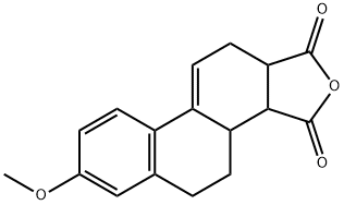 7-methoxy-1,3,3a,3b,4,5,11,11a-octahydrophenanthro(1,2-c)furan-1,3-dione Structure