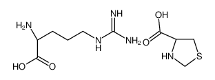 L-arginine mono[(R)-thiazolidine-4-carboxylate]结构式