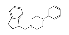 1-(2,3-dihydro-1H-inden-1-ylmethyl)-4-phenylpiperazine结构式
