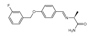 (S)-2-[4-(3-fluorobenzyloxy)benzylideneamino]propanamide Structure