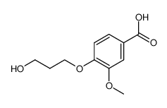 3-methoxy-4-(3'-hydroxypropyloxy)benzoic acid结构式