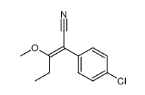 (Z)-2-(4-Chloro-phenyl)-3-methoxy-pent-2-enenitrile结构式