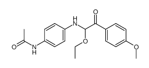 N-Acetyl-N'-(α-aethoxy-4-methoxy-phenacyl)-p-phenylendiamin Structure