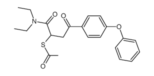 2-acetylthio-N,N-diethyl-3-(4-phenoxybenzoyl)propionamide Structure