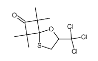 1,1,3,3-Tetramethyl-6-trichloromethyl-5-oxa-8-thia-spiro[3.4]octan-2-one结构式