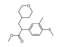 2-(3-methyl-4-methylsulfanyl-phenyl)-3-(tetrahydro-pyran-4-yl)-propionic acid methyl ester Structure